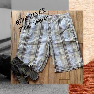 QUIKSILVER Cotton Plaid Shorts